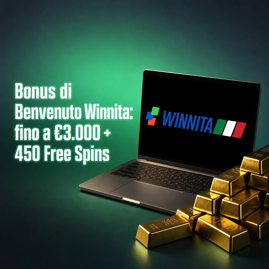 Bonus di Benvenuto Winnita: fino a €3.000 + 450 Free Spins